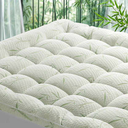 ☁️Extra-thick-down-feather-mattress-protector-pure-cotton-skin-friendly-machine-washable