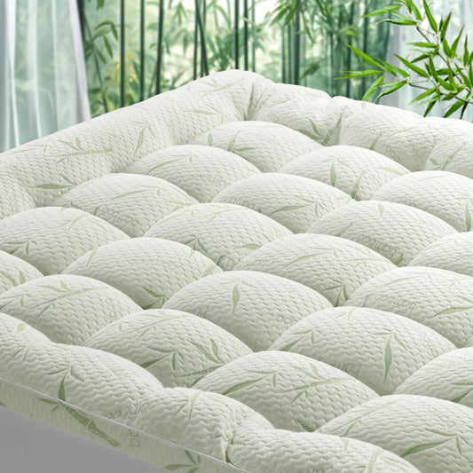 ☁️Extra-thick-down-feather-mattress-protector-pure-cotton-skin-friendly-machine-washable