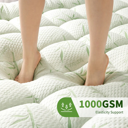 ☁️Extra-thick-down-feather-mattress-protector-pure-cotton-skin-friendly-machine-washable