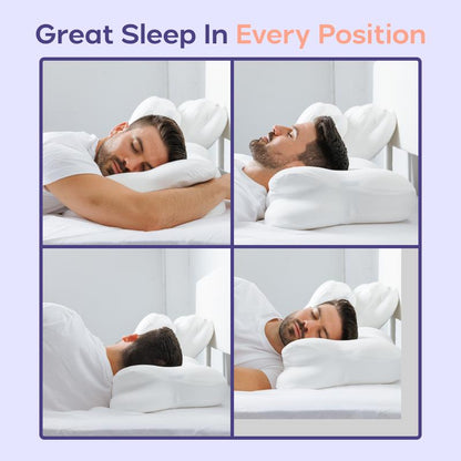 Ergonomic Cervical Pillow Dual-Height Memory Foam