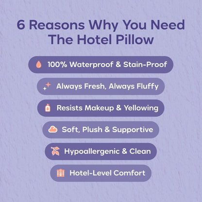 Hotel Pillow Waterproof & Stain-Resistant Cloud-Soft Hypoallergenic Machine