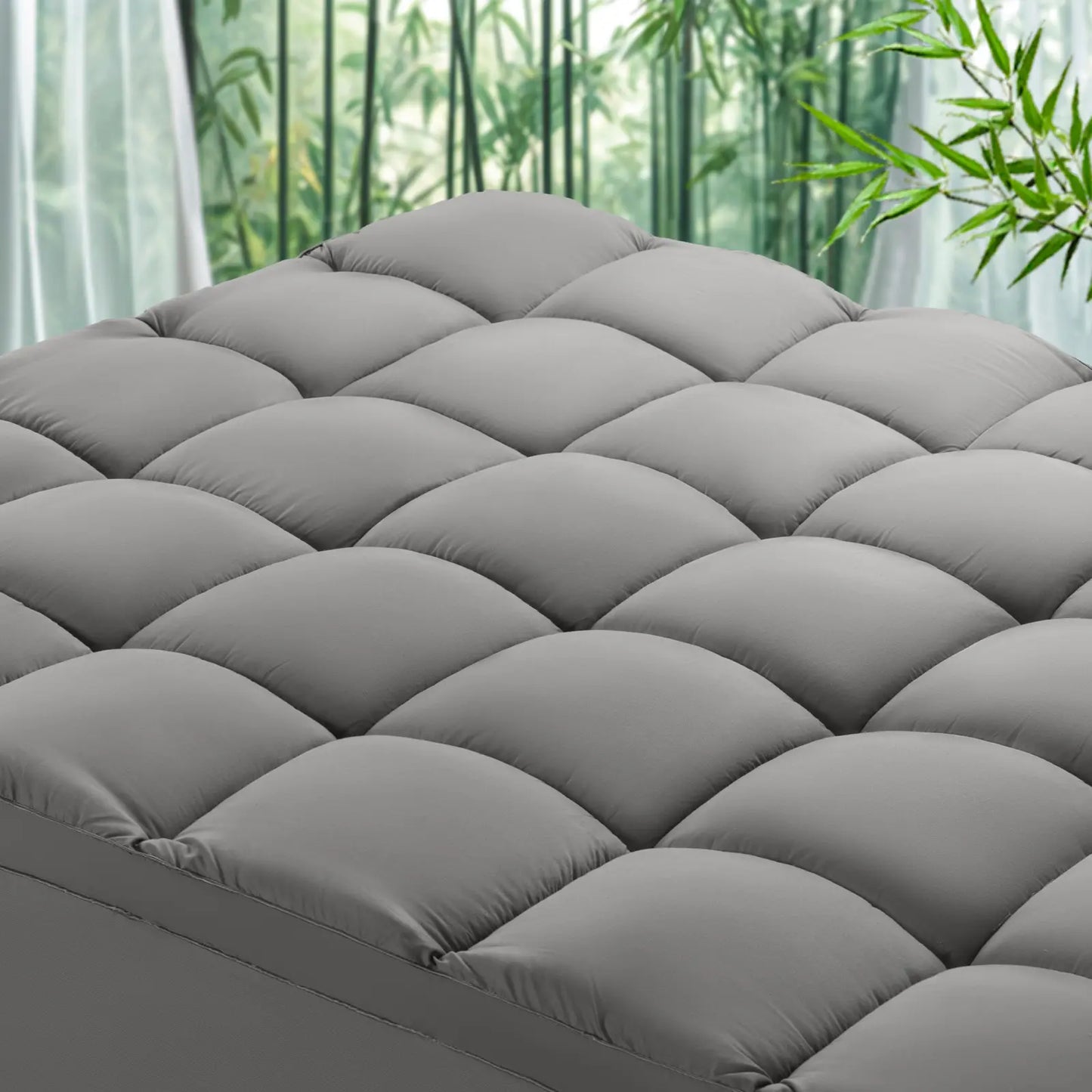 ☁️Extra-thick-down-feather-mattress-protector-pure-cotton-skin-friendly-machine-washable