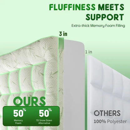 ☁️Extra-thick-down-feather-mattress-protector-pure-cotton-skin-friendly-machine-washable