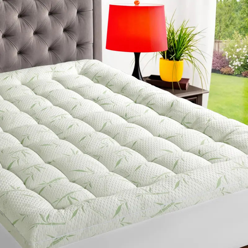 ☁️Extra-thick-down-feather-mattress-protector-pure-cotton-skin-friendly-machine-washable